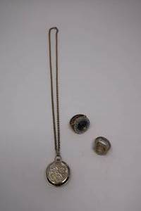 lot 92 image: Norbee Watch Necklace and Watch Rings