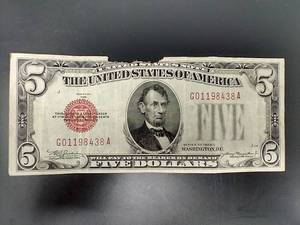 1928-C Red Seal $5 Note