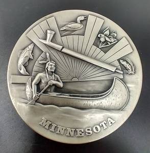 1976 Bicentennial Medallion Minnesota - 4.6 Oz. Pure Silver