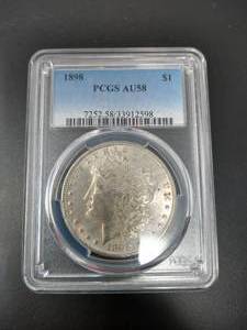 1896 Morgan Dollar - GradedSlabbed AU58