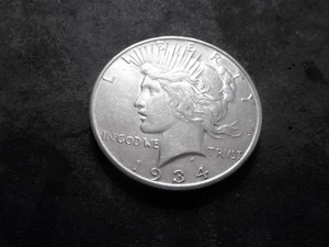 1934 S Silver Peace Dollar