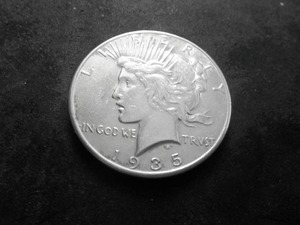 1935 Peace Silver Dollar