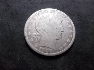 1907 O Barber Half Dollar