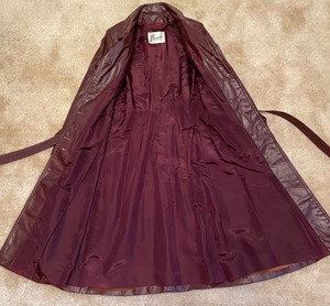 lot 7 image: Bermans Long Leather Coat