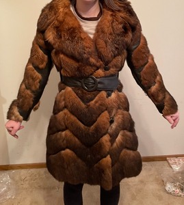 lot 12 image: Ribnick Leather and Fur Coat