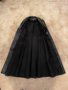 lot 53 image: Black Leather Coat