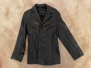 lot 57 image: Marc New York by Andrew Marc Leather Coat