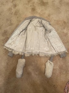 lot 42 image: Fur Coat with SweaterKnit Sleeves