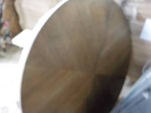 lot 1 image: Round Wood Dining Room Table 44 in...