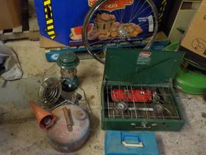 lot 35 image: Coleman Stove, Lantern, Gas Can and...