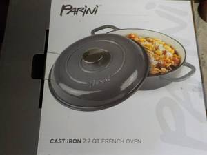 lot 39 image: Parini Cast Iron 2.7 qt French Oven...