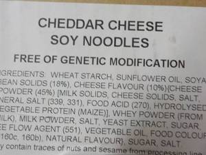 lot 69 image: 10 KG box of Cheddar Cheese Soy Noo...