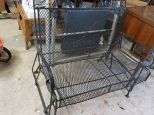 lot 74 image: Metal Glider Bench...