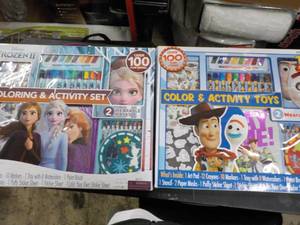 lot 112 image: Large Frozen and Toy Story Art Kit...