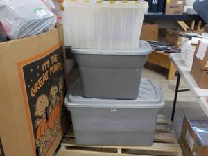 lot 154 image: 3 Storage Tubs with Covers...