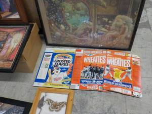 lot 156 image: Pictures and Cereal Box Collectible...