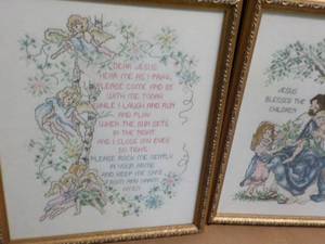 lot 158 image: Cross Stitch and Vintage Print...