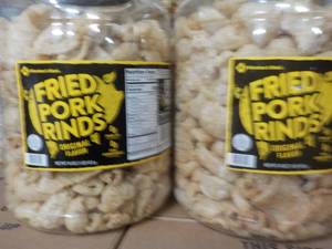 lot 241 image: 2 - 16 oz Jugs Fried Pork Rinds...