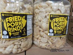 lot 242 image: 2 - 16 oz Jugs Fried Pork Rinds...