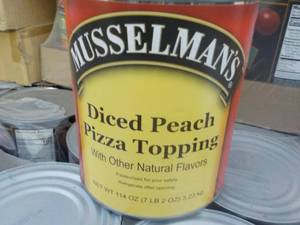 lot 251 image: 7.2 lb. Can Mosselmans Diced Peach...