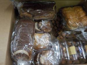 lot 322 image: Large Box of Donuts and Bread past...