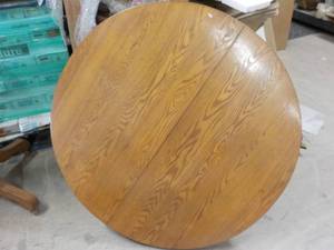 lot 335 image: 42 Round Wood Table...