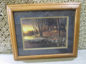 lot 191 image: (RMC) Framed Jim Hansel Print 17 x...