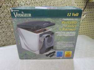 lot 215 image: (F-2) 12 Volt Portable Cooler & War...