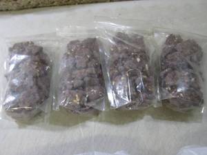 lot 261 image: (B-2) 4 Bags Caramel Nut Clusters...