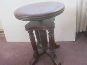 lot 10 image: Antique Organ Stool