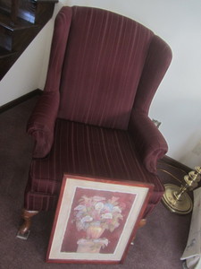 lot 17 image: Queen Anne Wingback Chair