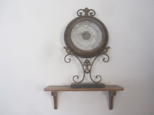 lot 28 image: Clock & Shelf
