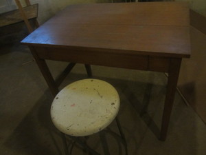 lot 29 image: Library Table & Stool