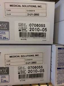 lot 47 image: MSRP $200 2 Cases NEW IN BOX Terumo Surflo Safety Winged Infusion Sets 27G 12 Tubing 8 - 100 Per Case