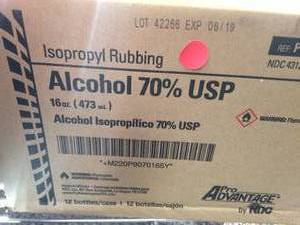 lot 53 image: MSRP $160&nbspPro Advantage NEW IN BOX 1 Case (12-16oz Bottles) Isopropyl Rubbing Alcohol 70% USP PROFESSIONAL GRADE - Sold Out Everywhere