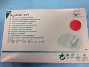 lot 75 image: 1 Box 3M Tegaderm I.V. 1634 Transparent Film Dressing