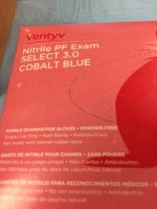 lot 76 image: WOW Hospital Grade&nbspVENTYV Select 3.0 (Walrus), Nitrile Exam Gloves, Cobalt Blue, MEDIUM 300Box. Polymer Coated 1.96mils (0.05mm) thickness, textured fingertips, rolled cuffs, chemo tested. Powder- free. Not made with natural rubber latex.