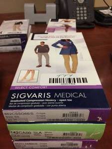 lot 87 image: MSRP $120 Lot OF 3 Sigvaris Diabetic Compression Socks Variety Styles, Sizes & Colors