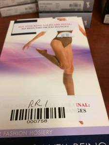 lot 96 image: MSRP $120 Lot OF 4 Sigvaris Graduated Compression Sheer Fashion Hosiery For Improved Circulation Size A, B & C Natural Color