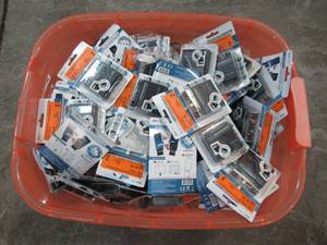 lot 698 image: Full Bin of Blue Sky Wireless Insta Power Bank Universal Mobile Phone Chargers