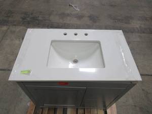 lot 101 image: Home Decorators Collection 37 in. W x 22 in. D Bathroom Vanity Cabinet 2741295
