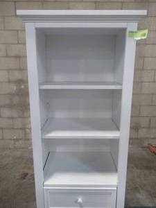 lot 109 image: Home Decorators Collection Fremont 20 in. W x 14 in. D x 65 in. H Linen Cabinet in White MD-L2121