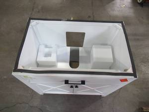 lot 118 image: Home Decorators Collection Ainsley 36 in. W x 22 in. D Bath Vanity in White Ainsley 36W-B