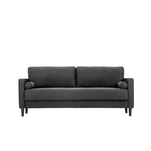 lot 400 image: Lifestyle Solutions Lillith 31.1 in. Heather Grey Polyester 4-Seater Tuxedo Sofa with Square Arms - Missing Legs.