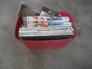lot 602 image: WHOLESALE MIXED BIN OF MISCELLANEOUS PEEL AND STICK FLOOR AND WALL TILE, WALLPAPER, CABINET PROTECTORS AND MORE