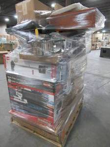 lot 326 image: WHOLESALE MIXED PALLET OF MISCELLANEOUS HEATERS, FURNITURE, TOOLS AND MORE