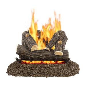 lot 329 image: Pleasant Hearth Willow Oak 24 in. Vented Gas Log Set VL-WO24D.