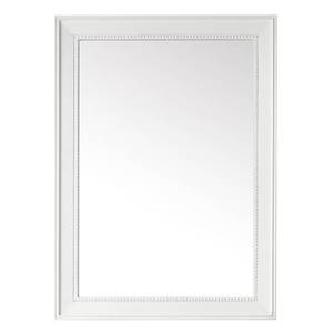 lot 333 image: James Martin Bristol 29 in. W x 40 in. H Single Framed Wall Mirror in Glossy White, 157-M29-GW