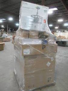 lot 337 image: WHOLESALE MIXED PALLET OF MISCELLANEOUS LIGHTING, CEILING FANS AND MORE