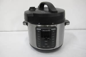 lot 33 image: Crock-Pot - Express Crock 8-Quart Multi-Cooker - Stainless Steel
